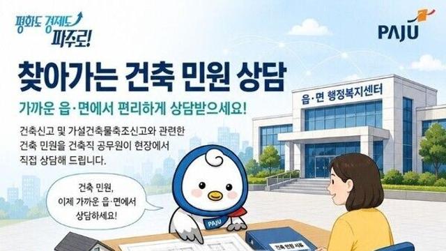 ❴기획특집❵“시청까지 가지 않아도 됩니다”…파주시, 찾아가는 건축민원 서비스로 시민 불편 해소