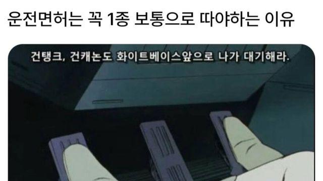 운전면허는 꼭 1종 보통으로 따야하는 이유