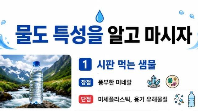 물도 특성을 알고 마시자