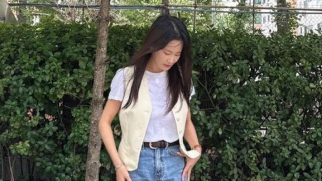 ‘김준호♥’ 김지민, 임산부 맞아?…’먹덧’ 고백 무색한 깡마른 자태 눈길 [RE:스타]