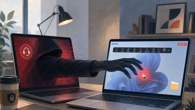 줌 화면공유 주석 결함, 클릭 없이 상대 PC 장악 가능했다