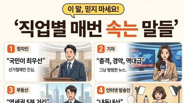 직업별 매번 속는 말들