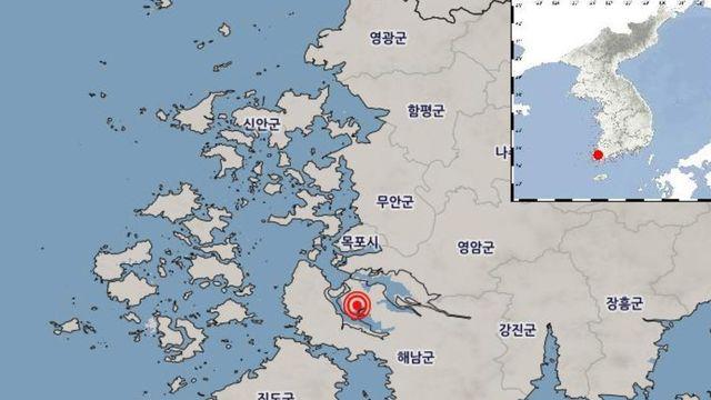 전남광주 해남군서 규모 2.2 지진 발생…3일 연속 관측