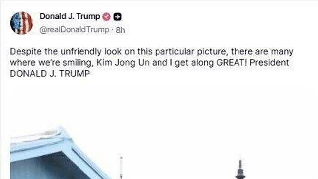 트럼프, 또 김정은과 함께 찍은 사진 올려 