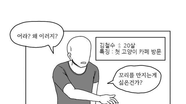 고양이 카페 점장님 만지기.manhwa