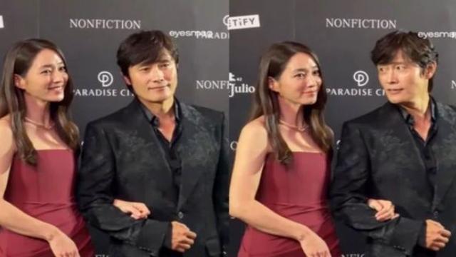 이병헌♥️이민정, 결혼 14년차에도 팔짱 낀 초밀착 포토콜