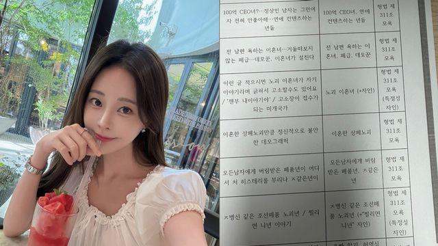 야옳이, 눈 의심케 하는 모욕성 악플 SNS 박제…법적 대응 ing [왓IS]