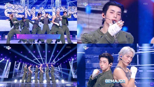 82메이저, 신곡 '라이크 파이어'로 '뮤뱅' 1위 후보…힙합 카리스마 통했다