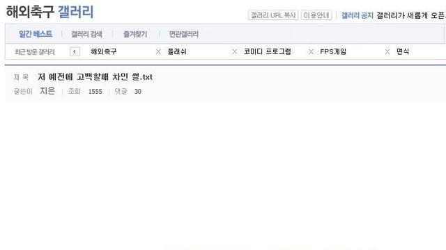 저 예전에 고백할때 차인썰
