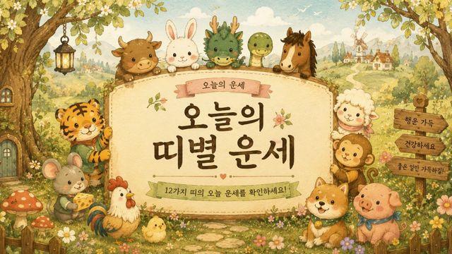 9월 16일 12띠 운세, 쥐띠·돼지띠는 '주의' 소띠·뱀띠는 '성취' 예상