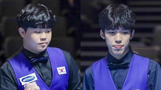 ‘슈퍼 루키’ 김현우 전체1위로 예선 통과…16강서 송윤도와 재대결[세계주니어3쿠션선수권]