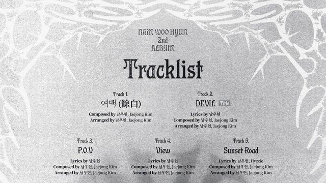 남우현, 정규 2집 트랙리스트 공개…타이틀곡은 ‘DEVIL’