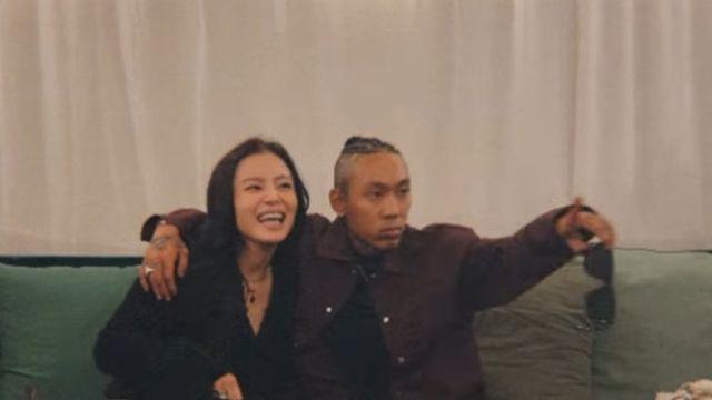 이하이♥도끼, 숨길 생각 없는 애정행각... 밀착 스킨십 포착 [IS하이컷]