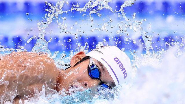 [아시안게임] 김영범, 자유형 50ｍ 예선 1위 결승행…계영 800ｍ 2연패 시동(종합)