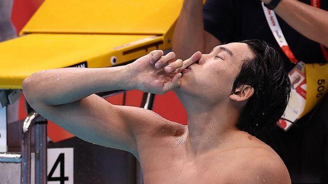 [아시안게임] 김영범, 남자 자유형 50ｍ 금메달…한국 수영 첫 금(종합)