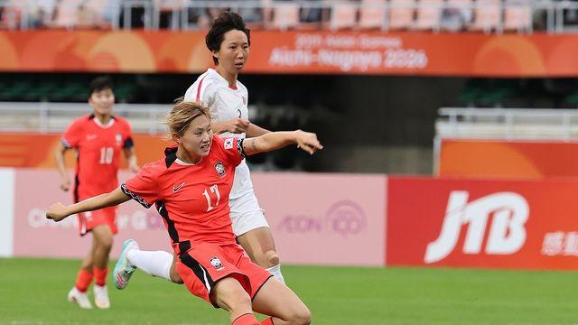 [아시안게임] 투입 48초 만에 북한에 일격…승점 가져온 '신성' 윤수정