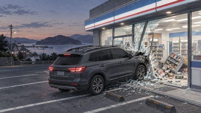 거제서 70대 운전 SUV 편의점 돌진…