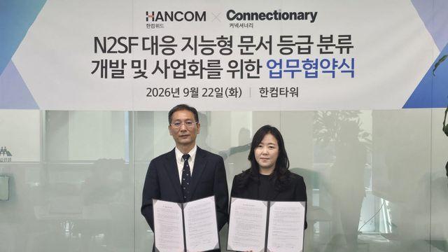AI가 문서 ‘기밀 여부’ 판단…한컴위드·커넥셔너리 맞손