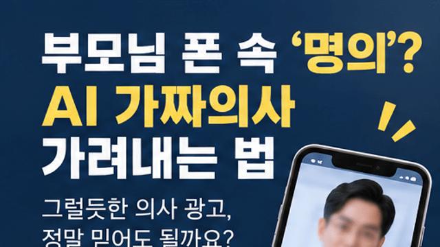 [카드뉴스] 부모님 폰 속 '명의'?…AI 가짜의사 가려내는 법