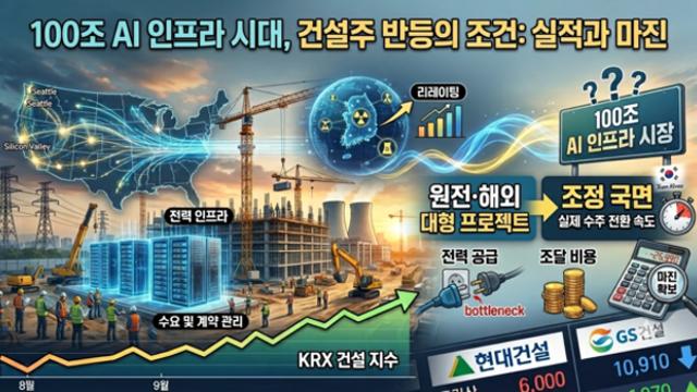 미국발 100조 AI 인프라, 선반영 끝난 건설주 다시 띄울까