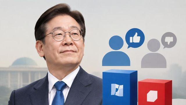 이재명 국정 긍정평가 43%…민주 35%·국민의힘 25%