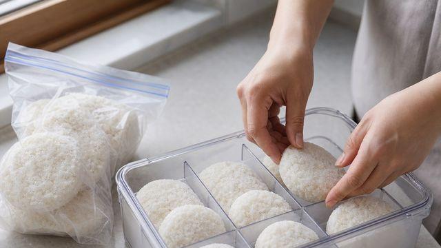 냉동 떡은 전날 밤 '냉장실'로 옮기세요, 갈라짐 없이 부드럽게 녹습니다