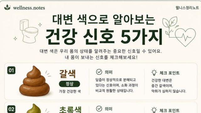 대변색으로 알아보는 건강 신호 5가지