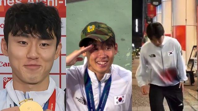 “군 면제 보고 뛰었다”는 이기혁과 양민혁, 전역모 쓰고 경례한 박승수, ‘절뚝 세리머니’ 논란 키운 최우진…남자축구 AG 대표팀의 경솔한 태도, 금메달 후 논란 일파만파