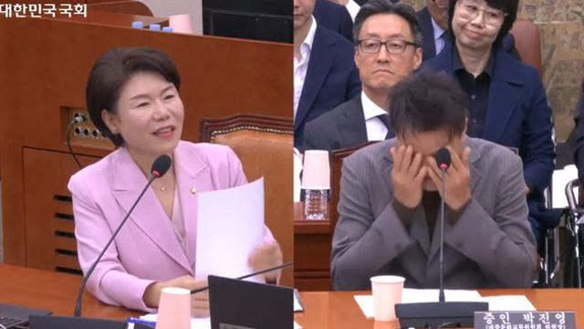 국감서 ‘정면 대응’ 박진영, 얼굴 감싸며 실소…무슨 질문이길래
