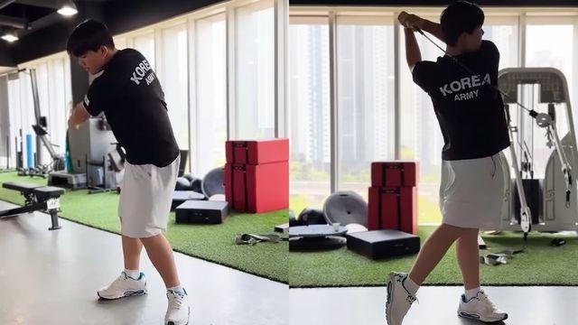 세상에, 벌써 이렇게 컸다고?…188cm 훈남 골퍼로 성장한 '스타 MC 아들'