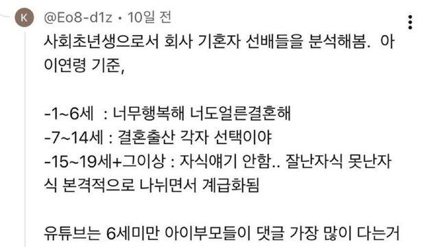 회사 기혼자들 특징
