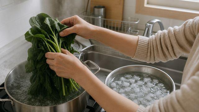 [요리꿀팁] 시금치 데친 뒤 '이것'부터 해보세요…냉동실에서도 색이 유지됩니다