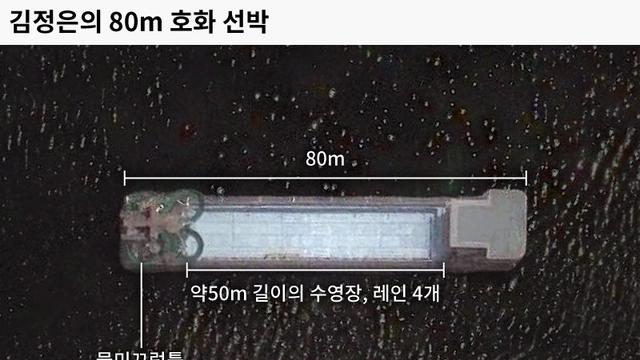 김정은 별장 앞에 나타난 80m 선박, 위성사진으로 추적해보니