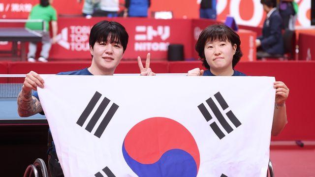 탁구 장영진·이미규, '파리 은메달' 태국 꺾고 혼합복식 금메달