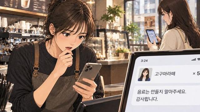 고구마라테 5잔 결제 후 “음료 절대 만들지 마라” 요청한 손님... 영수증에 적힌 놀라운 이유
