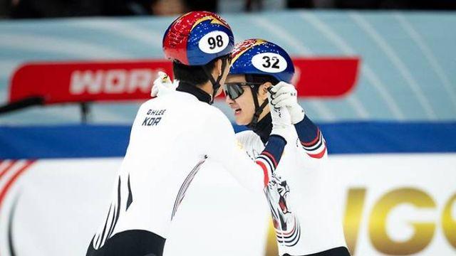 성남시청 이정민 쇼트트랙 월드투어 남자 계주 금메달 견인