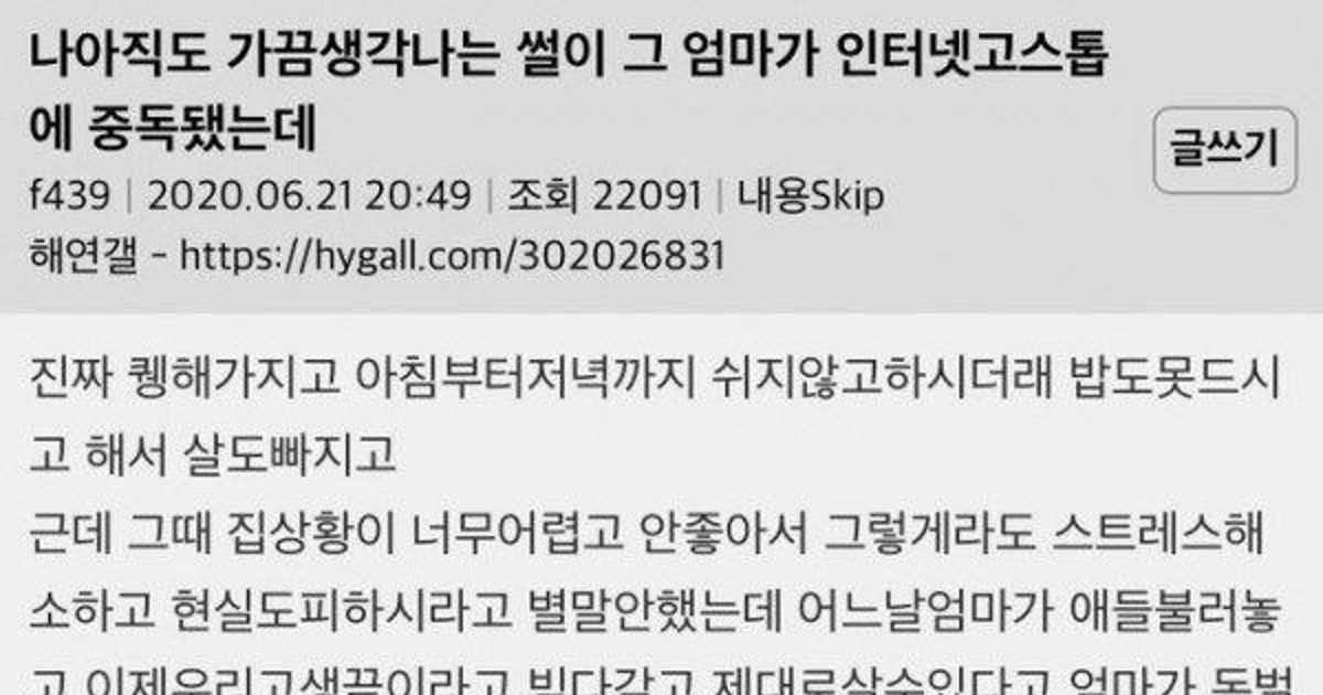 부모님 인터넷 고스…