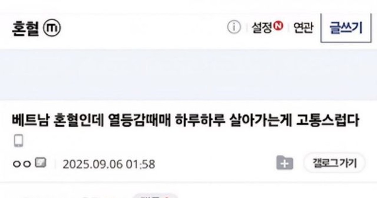 베트남 혼혈의 신세…