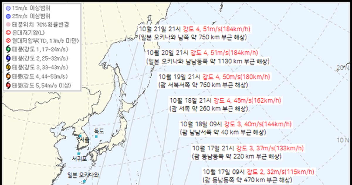 30호 태풍 참피, 서울·부산 직격 비상