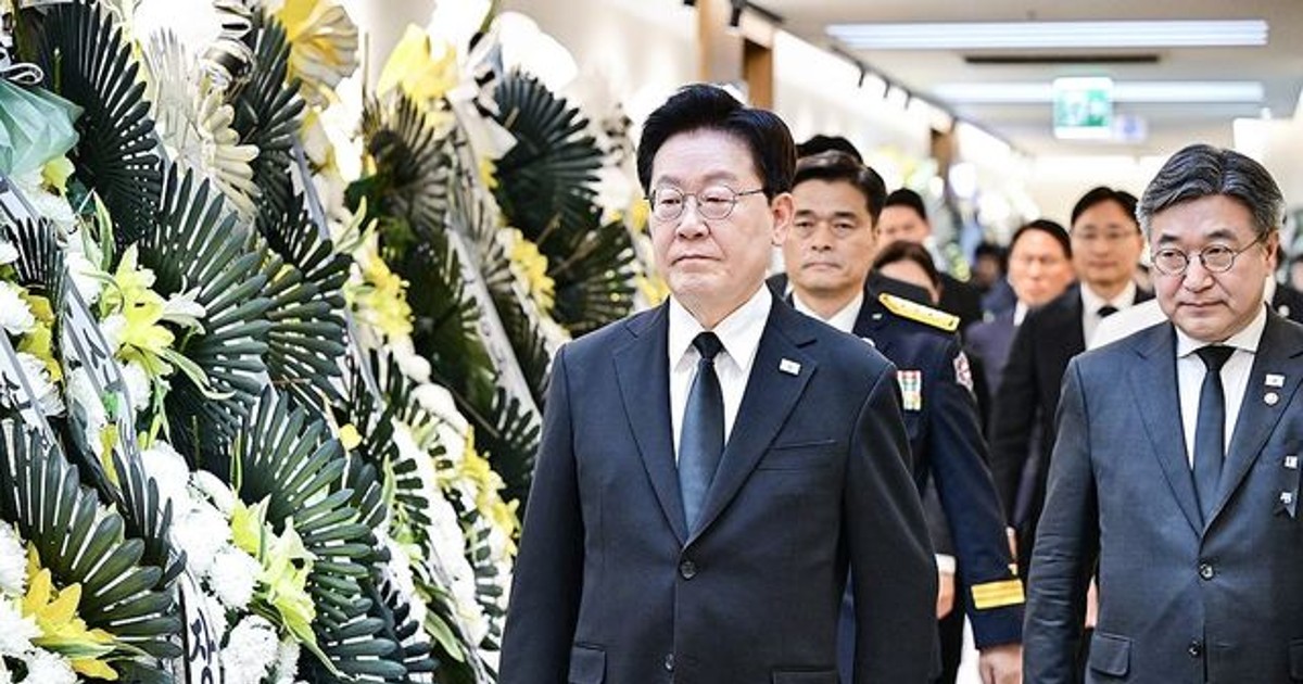 부천 화재 빈소 찾은 李대통령, 오열한 진짜 이유