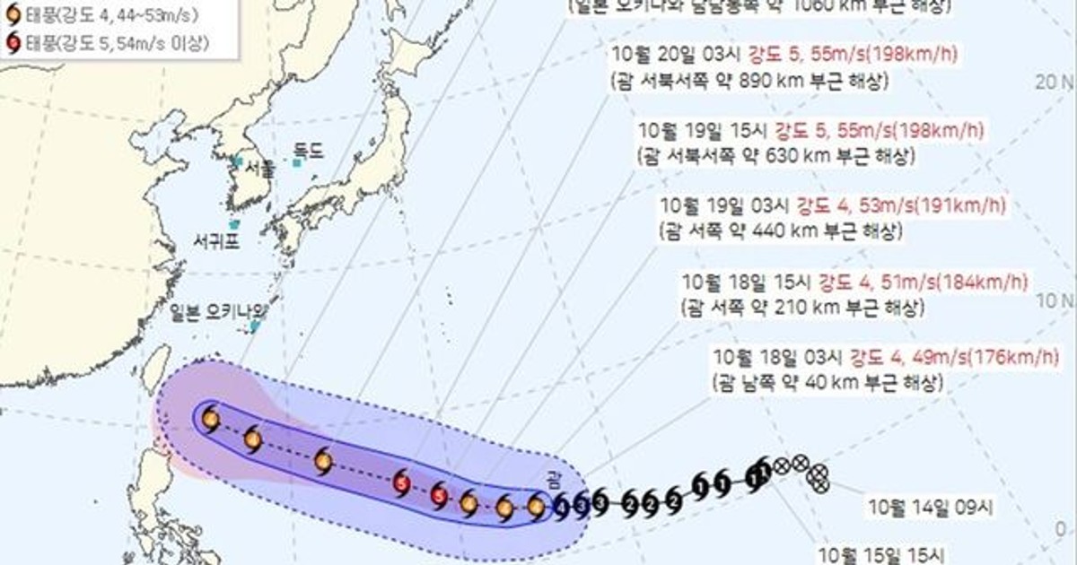 제30호 태풍 '참피' 괴물급 성장, 한반도 직격 가능성은?